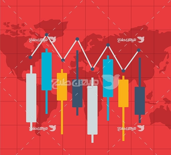 وکتور کندل نوسان قیمت بورس