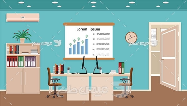 وکتور دکوراسیون محل کار