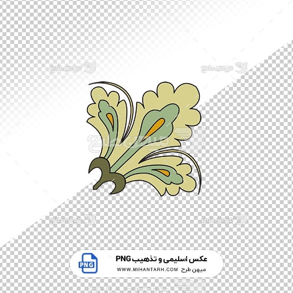 عکس برش خورده اسلیمی و تذهیب طرح گل گوشه