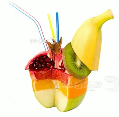 عکس تبلیغاتی غذا و میوه ترکیبی