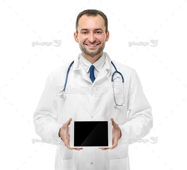 عکس تبلیغاتی پزشکی و تبلت