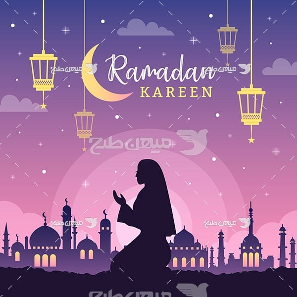 وکتور ماه رمضان