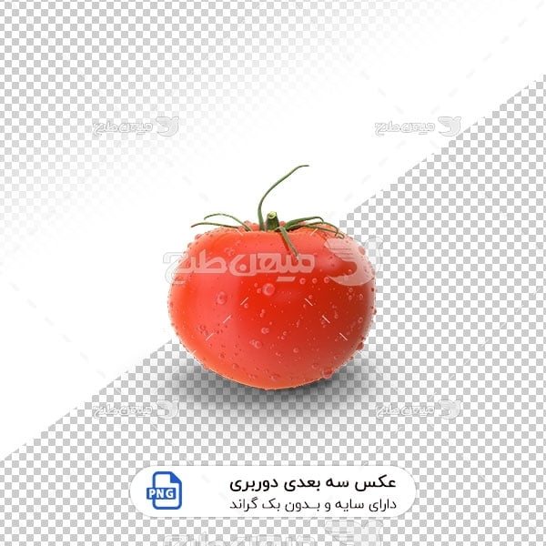 عکس برش خورده سه بعدی گوجه فرنگی