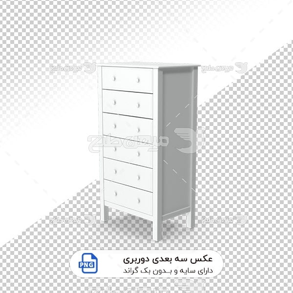 عکس برش خورده سه بعدی کمد کشویی باریک