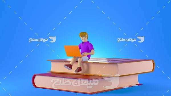 عکس انیمیشنی آموزش با کامپیوتر