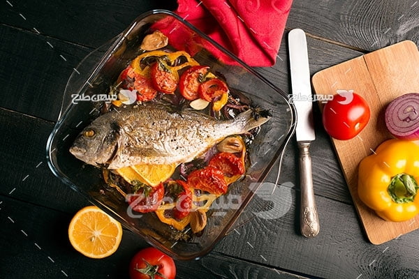 عکس تبلیغاتی ماهی سرخ شده