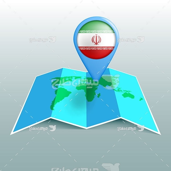 وکتور مقعیت کشور ایران