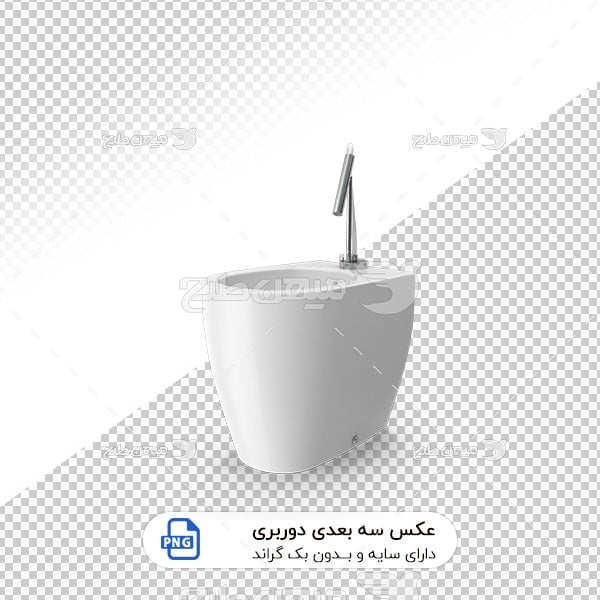 عکس برش خورده سه بعدی روشویی جنس چینی