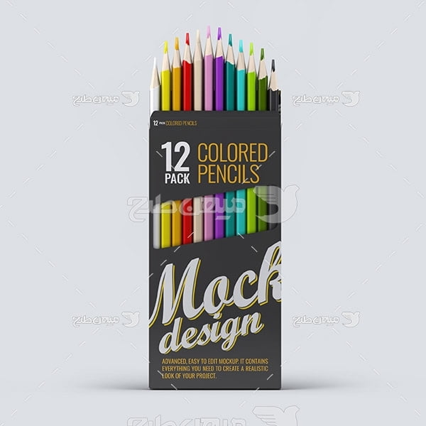 موکاپ جعبه مداد رنگی