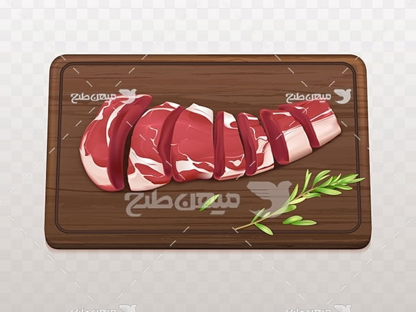 وکتور گوشت خورد شده