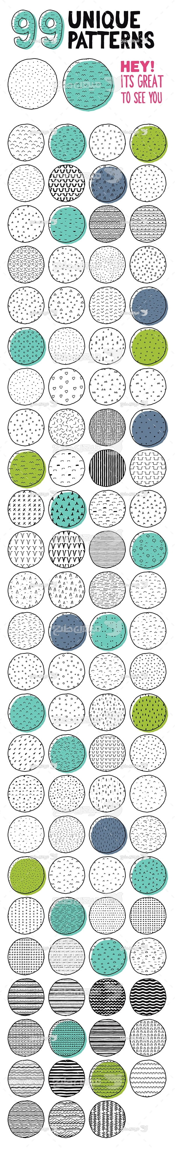 مجموعه ابزارهای فتوشاپ پترن دایره با طرح مختلف