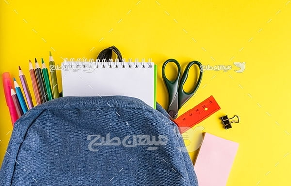 عکس کیف و مداد رنگی