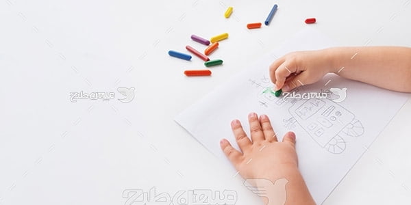 عکس مداد شمعی و کاغذ