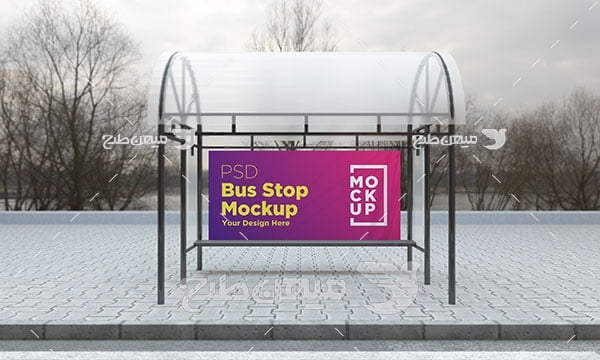 موکاپ بنر ایستگاه اتوبوس