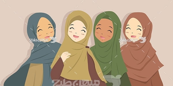 وکتور حجاب اسلامی