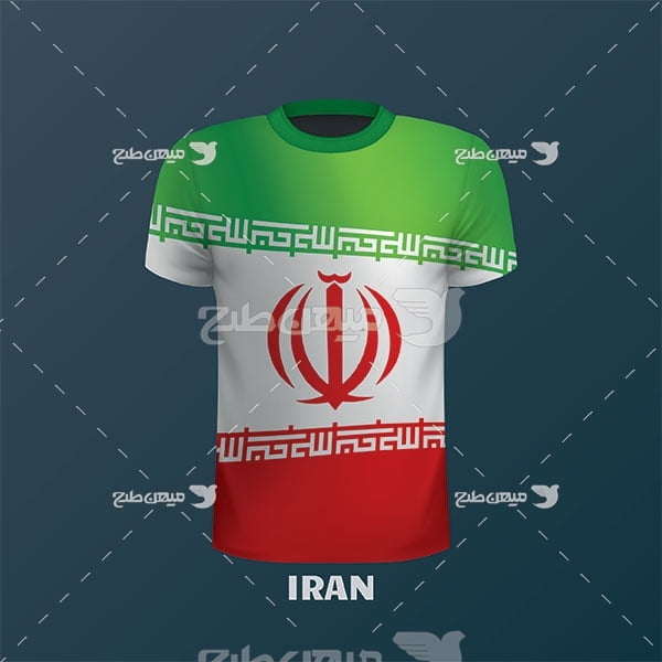 وکتور پرچم ایران به صورت لباس