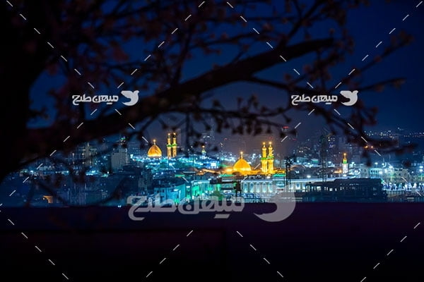 عکس کربلا ، بین الحرمین گنبد امام حسین (ع) و حضرت ابوالفضل (ع)