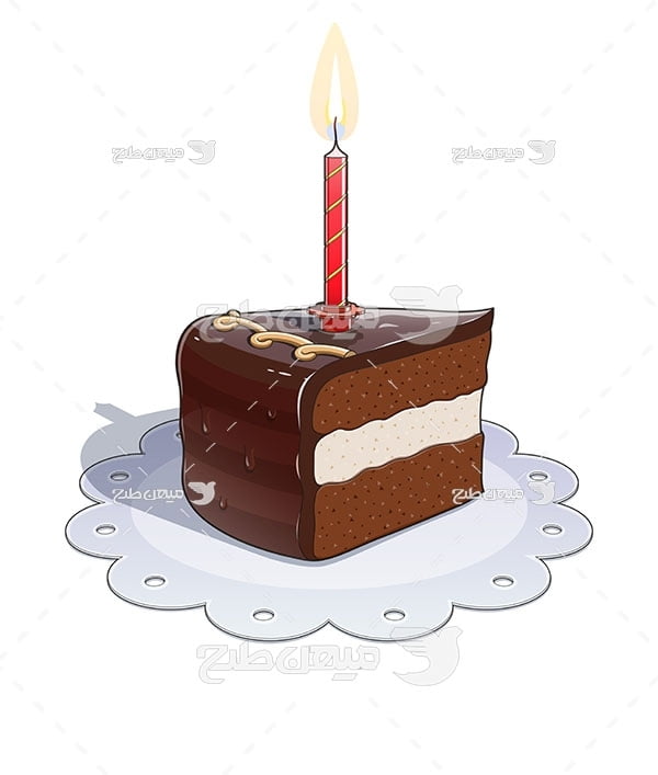 وکتور کیک تولد