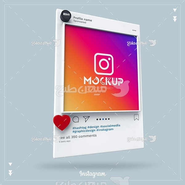 موکاپ پست اینستاگرام
