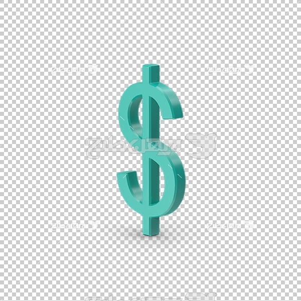 تصویر سه بعدی دوربری علامت دلار