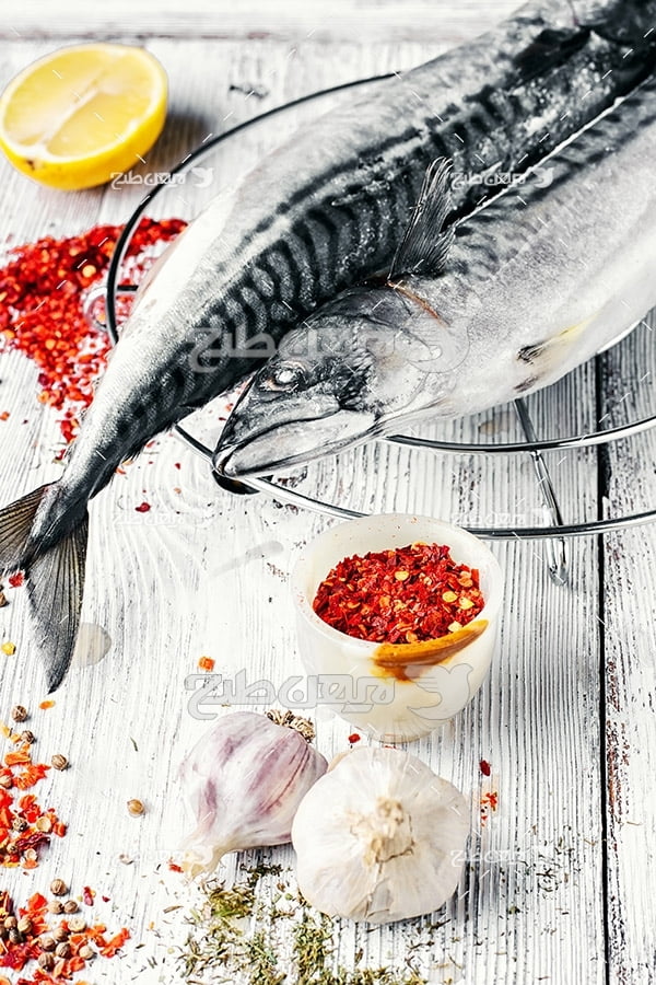 ماهی،گوشت ماهی,غذای ماهی سبزیجات لیمو