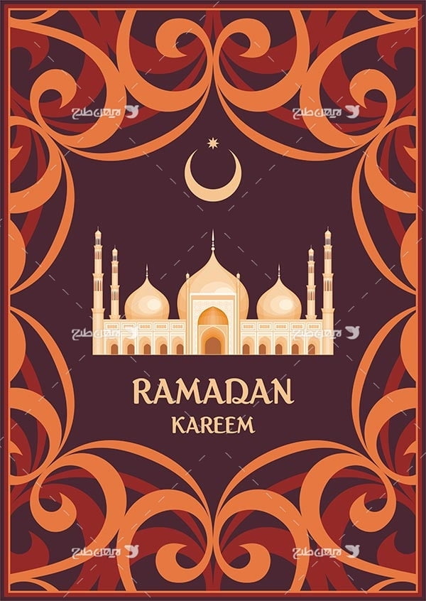 وکتور گرافیکی ماه رمضان