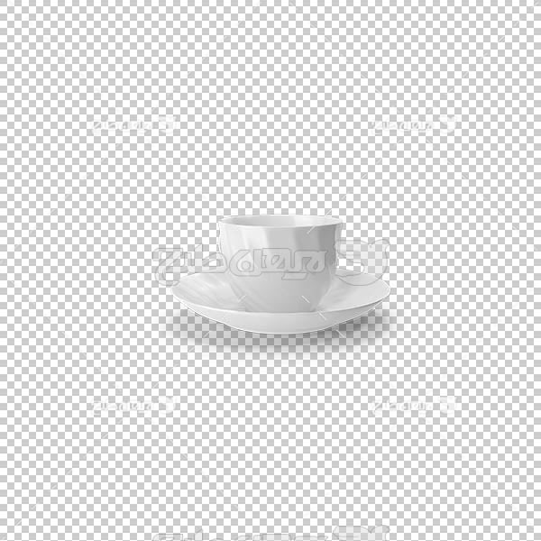 تصویر سه بعدی دوربری فنجان سفید