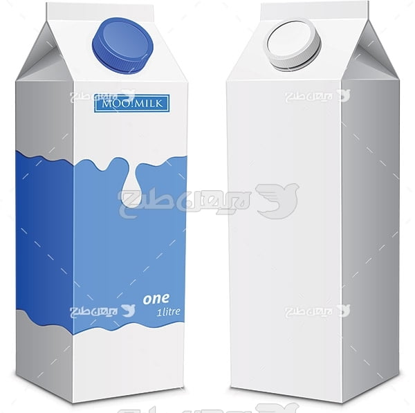 وکتور بسته بندی شیر پاستوریزه