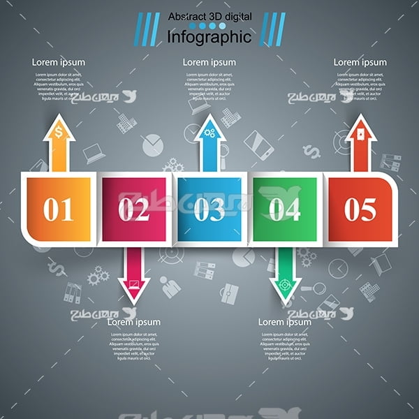 طرح وکتور گرافیکی اینفو و اطلاعات
