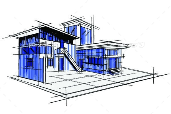 طرح گرافیکی وکتور ساختمان