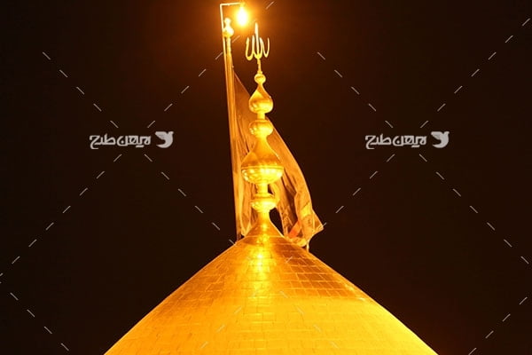 تصویر با کیفیت از گنبد امام حسین علیه السلام در شب
