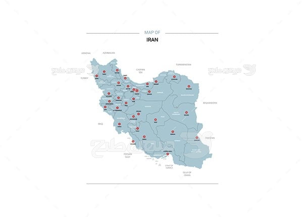 وکتور نقشه استان های ایران