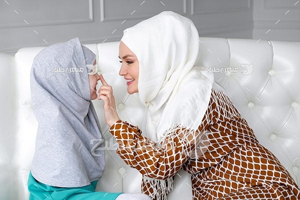 عکس مادر و دختر مسلمان