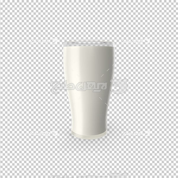 تصویردوربری سه بعدی لیوان شیر
