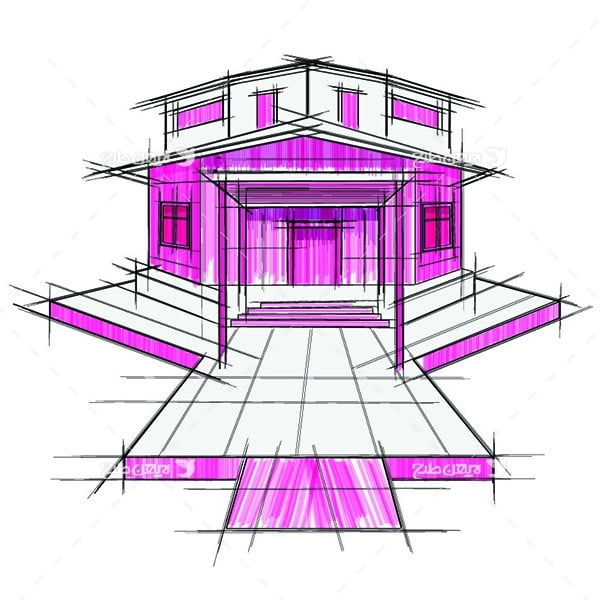 طرح گرافیکی وکتور ساختمان