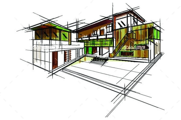 طرح گرافیکی وکتور ساختمان