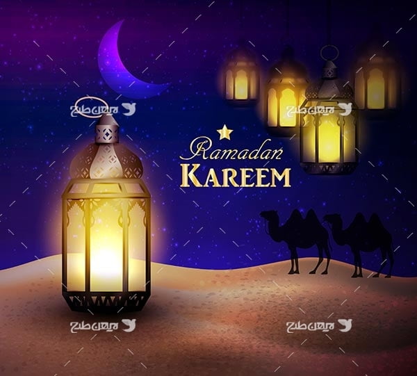 وکتور گرافیکی ماه رمضان