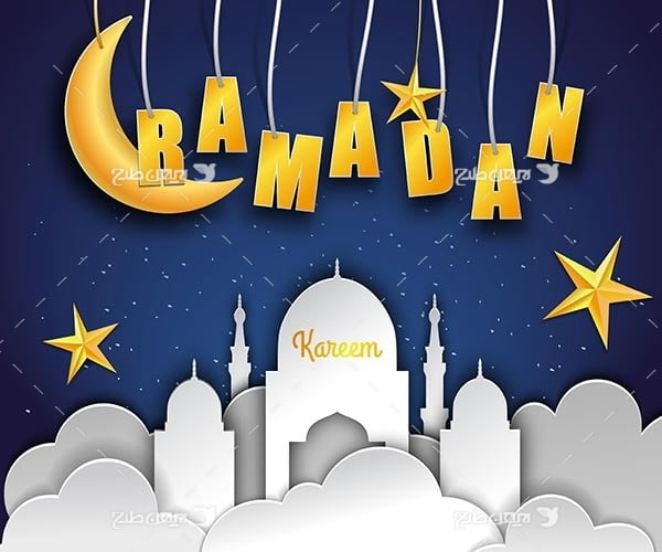 وکتور گرافیکی ماه رمضان