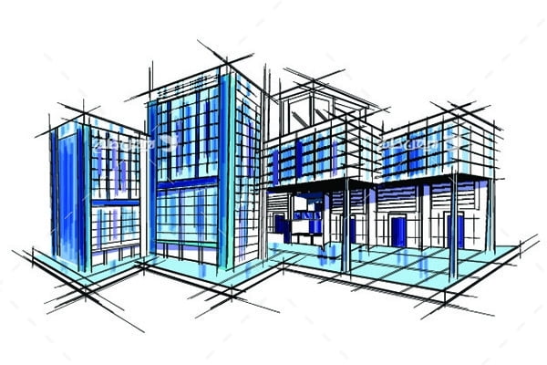 طرح گرافیکی وکتور ساختمان