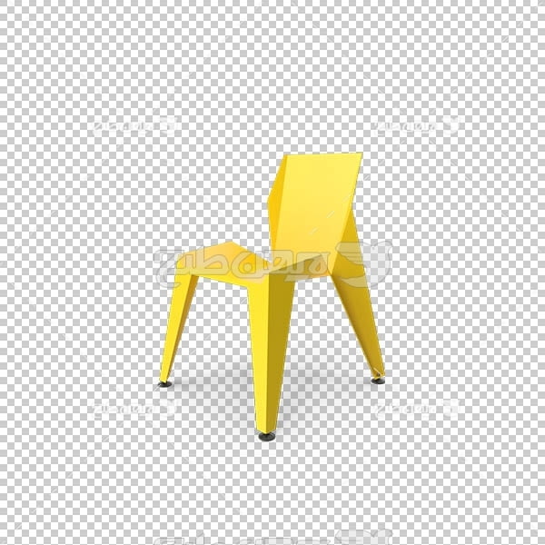 تصویر سه بعدی دوربری صندلی زرد