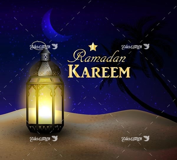 وکتور گرافیکی ماه رمضان