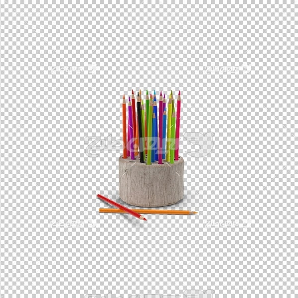 تصویر دوربری مداد رنگی