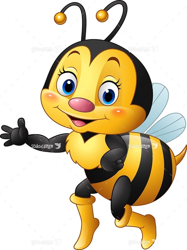 طرح گرافیکی وکتور با موضوع زنبورعسل
