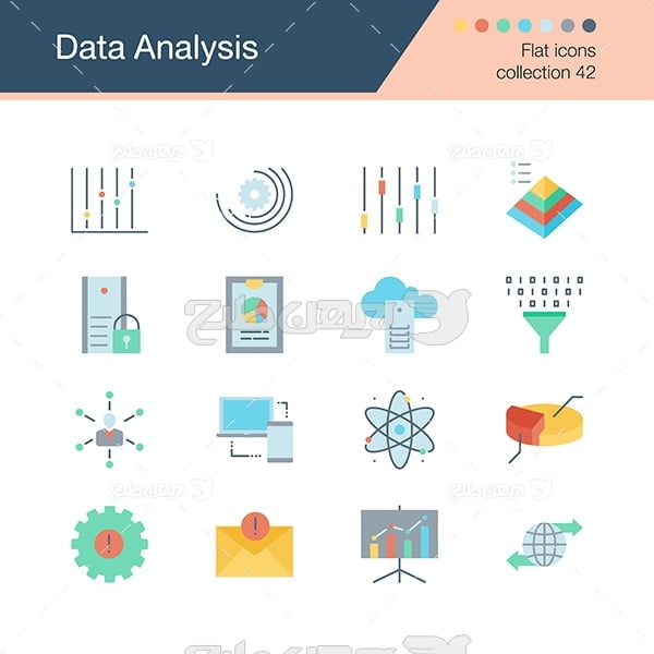 وکتور آیکن گرافیکی با موضوع آنالیز داده