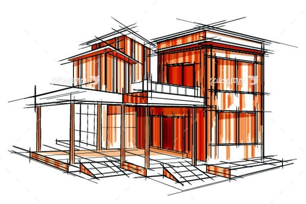 طرح گرافیکی وکتور ساختمان
