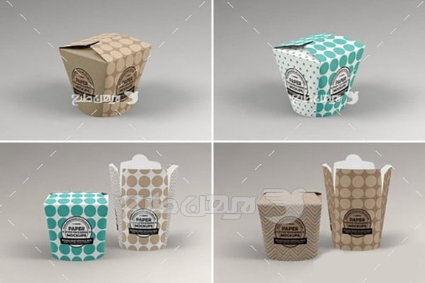 موکاپ بسته بندی کاغذی خوراکی