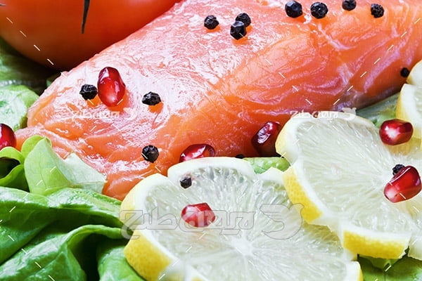 ماهی،گوشت ماهی,غذای ماهی سبزیجات 