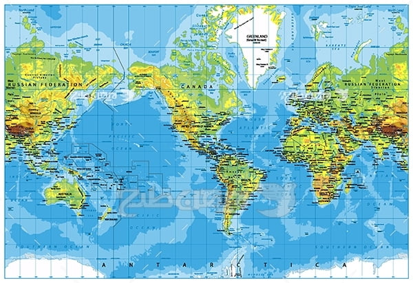 وکتور نقشه قاره های زمین