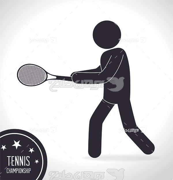 وکتور ورزش تنیس