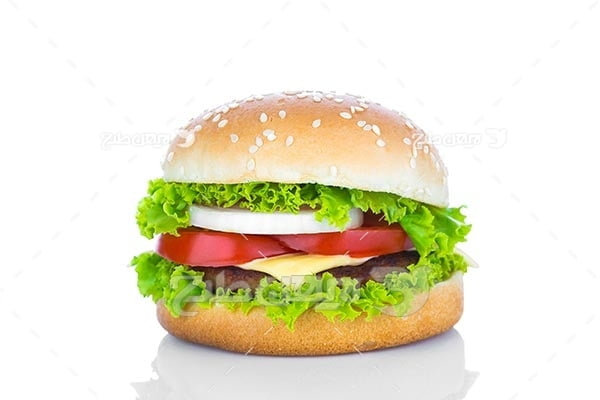 تصویر با کیفیت از ساندویچ همبرگر